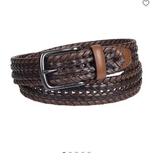 Columbia Men's Brown Braided Leather Belt size 42-44